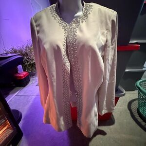 Elegant Cream Embellished Women's Jacket p35